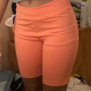 Preachy pink biker shorts